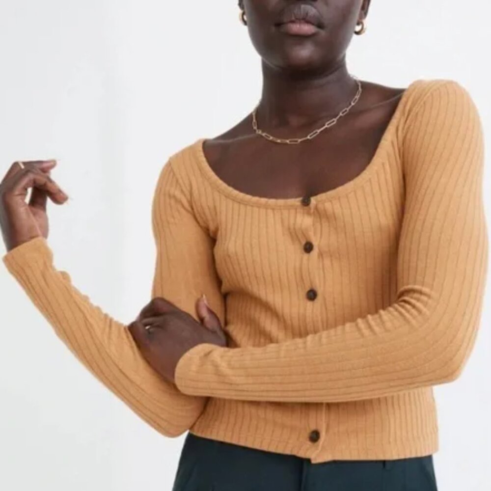 Madewell - L - Ribbed Button-Up Cardigan